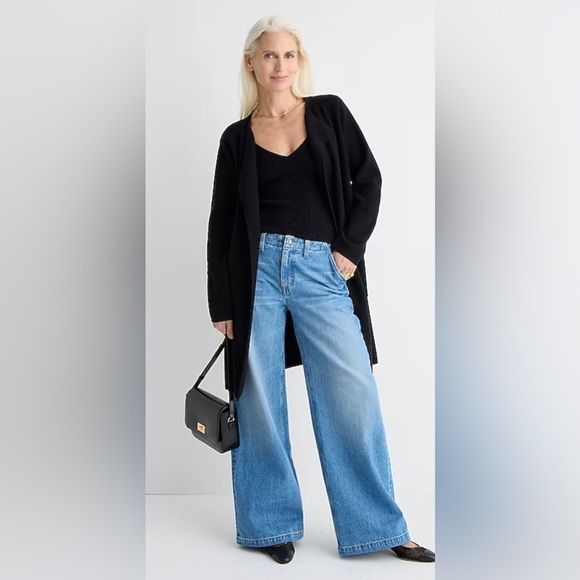 J. Crew Sweaters - NWT J Crew Juliette collarless sweater-blazer size M Black J6339